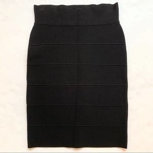 BCBGMAXAZRIA High rise bandage ponte skirt size M